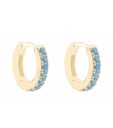 Boucles d'oreilles rondes pour femmes avec pierres 12