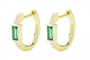 Boucles d'oreilles rondes pour femmes avec pierres 14