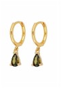 Boucles d'oreilles rondes pour femmes avec pierres 14