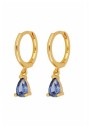 Boucles d'oreilles rondes pour femmes avec pierres 16