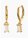 Boucles d'oreilles rondes pour femmes avec pierres 2