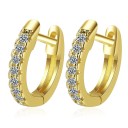 Boucles d'oreilles rondes pour femmes avec pierres 3