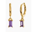Boucles d'oreilles rondes pour femmes avec pierres 7