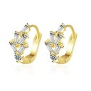 Boucles d'oreilles rondes pour femmes avec pierres 4