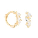 Boucles d'oreilles rondes pour femmes avec pierres 4