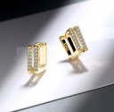 Boucles d'oreilles rondes pour femmes avec pierres 6