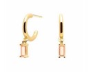 Boucles d'oreilles rondes pour femmes avec pierres 8