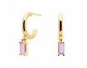Boucles d'oreilles rondes pour femmes avec pierres 9
