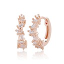 Boucles d'oreilles rondes pour femmes avec pierres 10