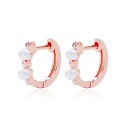 Boucles d'oreilles rondes pour femmes avec pierres 1