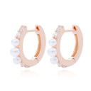 Boucles d'oreilles rondes pour femmes avec pierres 2