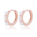 Boucles d'oreilles rondes pour femmes avec pierres 6
