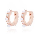 Boucles d'oreilles rondes pour femmes avec pierres 6