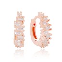 Boucles d'oreilles rondes pour femmes avec pierres 9
