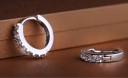 Boucles d'oreilles rondes pour femmes avec pierres 3