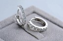 Boucles d'oreilles rondes pour femmes avec pierres 4
