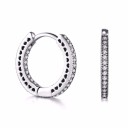 Boucles d'oreilles rondes pour femmes avec pierres 1
