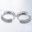 Boucles d'oreilles rondes pour femmes avec pierres 2