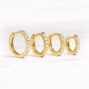 Boucles d'oreilles rondes pour femmes avec pierres 1