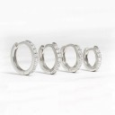 Boucles d'oreilles rondes pour femmes avec pierres 3