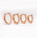 Boucles d'oreilles rondes pour femmes avec pierres 5