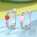 Boucles d'oreilles rondes pour femmes avec pierres 2