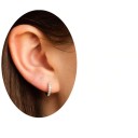 Boucles d'oreilles rondes pour femmes avec pierres 2
