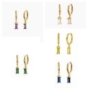 Boucles d'oreilles rondes pour femmes avec pierres 3