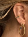 Boucles d'oreilles rondes pour femmes avec pierres 6
