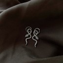 Boucles d'oreilles rondes pour femmes avec serpent 4