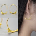 Boucles d'oreilles rondes pour femmes avec un blaireau 4