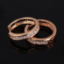 Boucles d'oreilles rondes pour femmes avec zircon 13
