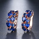 Boucles d'oreilles rondes pour femmes avec zircon 3