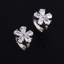 Boucles d'oreilles rondes pour femmes avec zircon 2