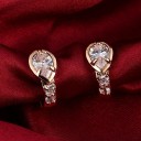 Boucles d'oreilles rondes pour femmes avec zircon 3