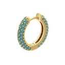 Boucles d'oreilles rondes pour femmes avec zircon 8