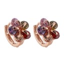 Boucles d'oreilles rondes pour femmes avec zircon 4
