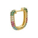 Boucles d'oreilles rondes pour femmes avec zircon 12