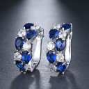 Boucles d'oreilles rondes pour femmes avec zircon 10