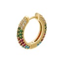 Boucles d'oreilles rondes pour femmes avec zircon 14