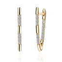 Boucles d'oreilles rondes pour femmes avec zircon 3