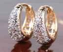 Boucles d'oreilles rondes pour femmes avec zircon 5