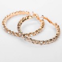 Boucles d'oreilles rondes pour femmes avec zircon 5