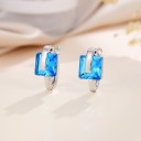 Boucles d'oreilles rondes pour femmes avec zircon G1334 10