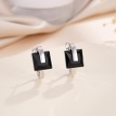 Boucles d'oreilles rondes pour femmes avec zircon G1334 12