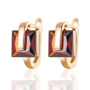 Boucles d'oreilles rondes pour femmes avec zircon G1334 2