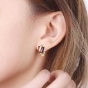 Boucles d'oreilles rondes pour femmes avec zircon G1334 3
