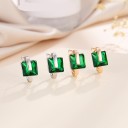 Boucles d'oreilles rondes pour femmes avec zircon G1334 5