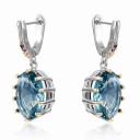 Boucles d'oreilles rondes pour femmes avec zircon 1