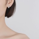 Boucles d'oreilles rondes pour femmes avec zircon 2